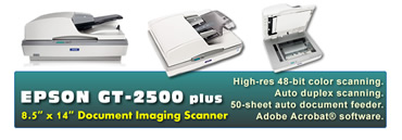 EPSON GT2500 Plus Document Imaging Scanner