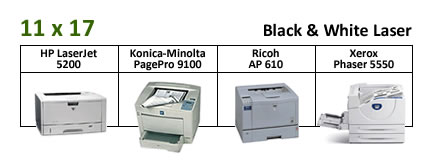 Compare 11 x 17 Black & White Laser Printers